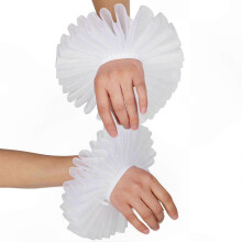 (Blanc) Manchettes ?? volants pour femmes - Accessoire de costume Renaissance victorienne