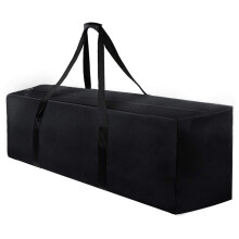 Borsa sportiva, borsa da viaggio extra large con cerniera migliorata, nera
