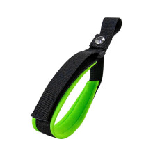 (Vert fluorescent) Laisse classique noire pour animaux de compagnie avec dragonne rotative, assurant s??curit?? et confort pour la plupart des tailles