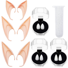 Fairy Pixie Elf Ears and dentures for Halloween Christmas