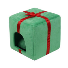 Kerstkonijnenbed, groot konijnenhuis en schuilplaatsen, warme konijnenhut, grot voor konijn, cavia, chinchilla
