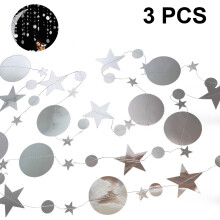 Garland Cóisir Twinkle Little Star Maisiúcháin Glitter Crochta Gealaí Réaltaí Breithlá do Pháistí Cithfholcadh Linbh Bainis Soláth