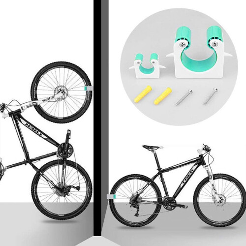 Bike Wall Hanger, Vertical Hook Set For Quick, Easy Parking, Folding Arm Space Saving Storage Solution For Various Living Spaces 1