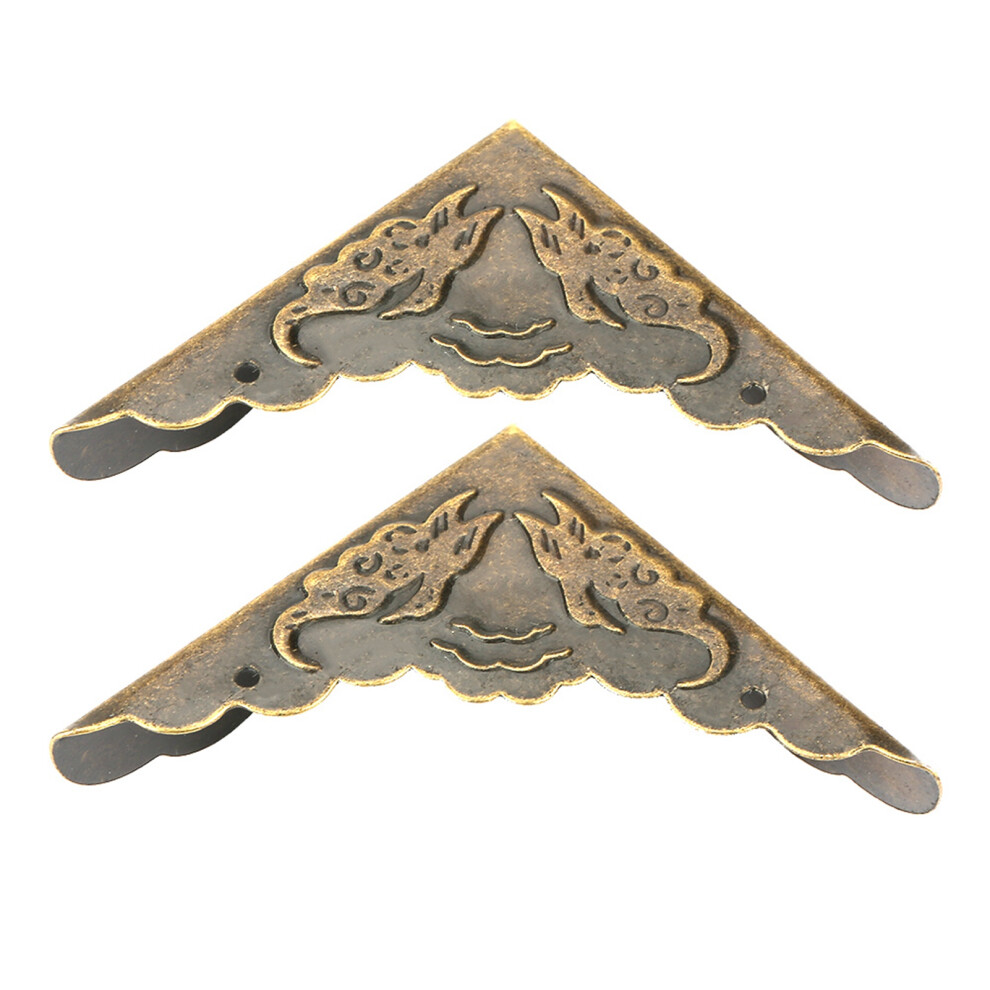 12Pcs Bronze Iron Corner Guards For Wooden Boxes - Vintage Edge Protectors 9321393753337