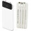 10000mAh LCD Power Bank Built-in 3 Cables White uk 1
