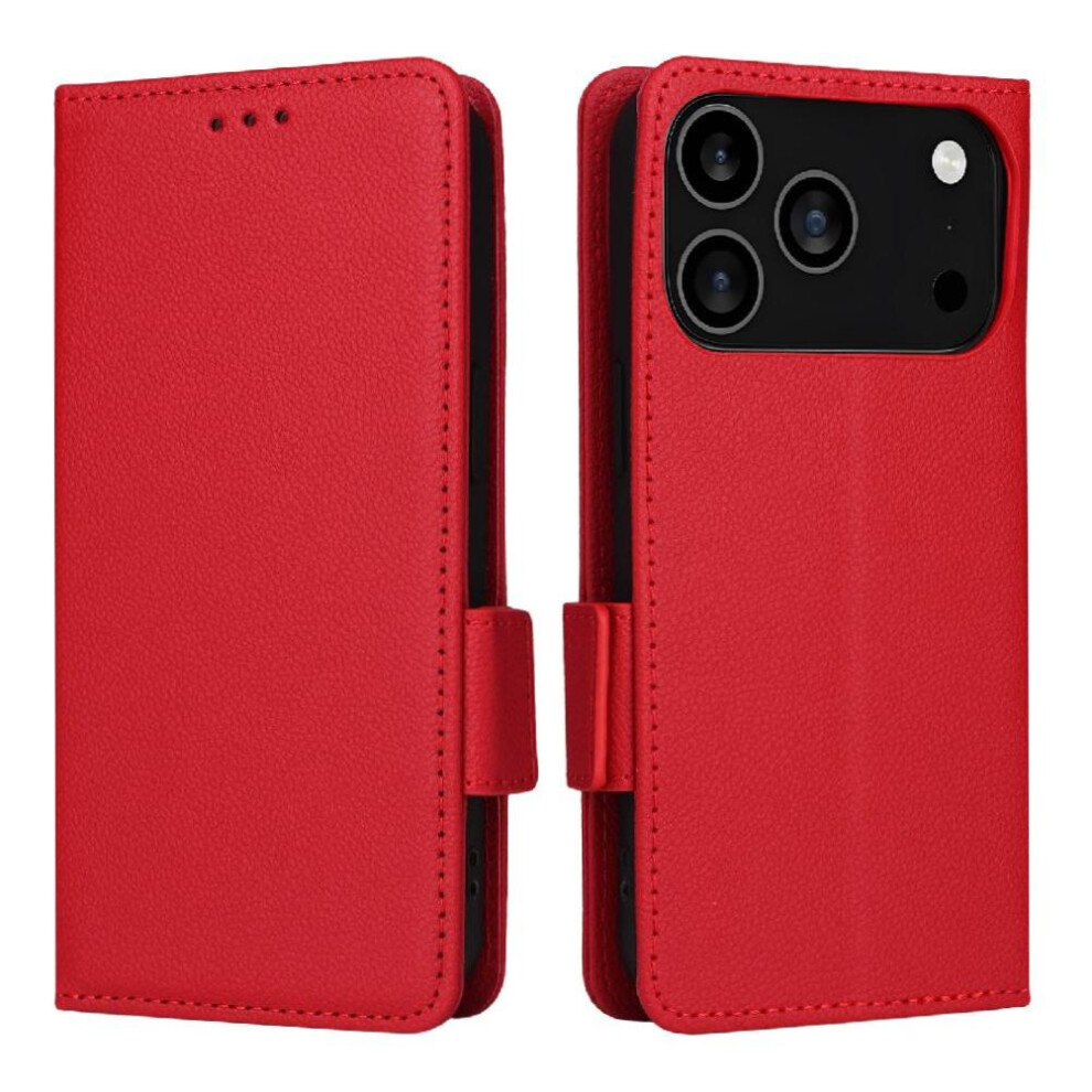 Flip Case For Iphone 17 Pro Side Buckle Wallet Card Slots Holder Magnetic Pu Leather 764563335183