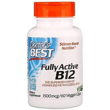 Doctors Best Fully Active B12,1500 mcg ,60 vcaps (Pack of 1)