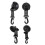 (Black) Heavy Duty Suction Cups 4 Pieces With Hooks Upgraded Car Camping 2