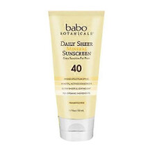 Babo Botanicals Daily Sheer Sunscreen SPF 40, 1.7 Oz (Pack of 4)