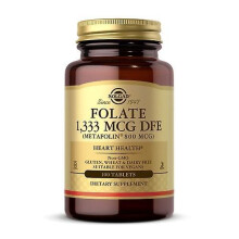 Solgar Folate (as Metafolin),800 mcg ,100 Tabs (Pack of 4)