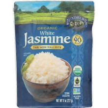 Lundberg Organic White Jasmine Thai Hom Mali Rice ,8 Oz(Case Of 6)