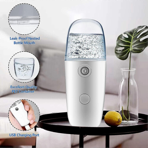 Electric Small Spray Bottles, Handheld Refillable Travel Mini Empty Continuous Spray Bottles 2