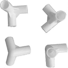 4-Piece White Cam Mounting Kit for Tent Foot Corner Center Connector