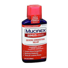 Airborne Mucinex Sinus-Max Severe Congestion Relief Liquid ,6 oz