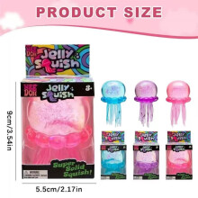 (Jellyfish Squeezer) Squishy Ball Stress Relief Toy, Slow Rising Sensory Fidget Toys for Kids & Adults, Anti-Anxiety Squeeze Ball