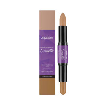 Zephoco 2-In-1 Cream Highlight And Contouring Double-Headed Stick Amber Natural Blending Concealer Three-Dimensional Makeup Effect