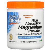 Doctors Best High Absorption Magnesium,100 mg ,200 Grams (Pack of 3)