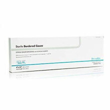DermaRite Adhesive Dressing  4 X 14 Inch Gauze Rectangle White Sterile, Box Of 25 (Pack of 4)