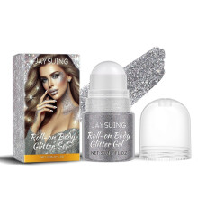 Jaysuing Flash Beads Silver Gray Shimmer Highlight Facial Hair Body Flash Festival Carnival