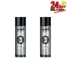 2 x U-Pol Spot #3 Fast Drying Universal Grey Primer Aerosol Easy To Sand UPol
