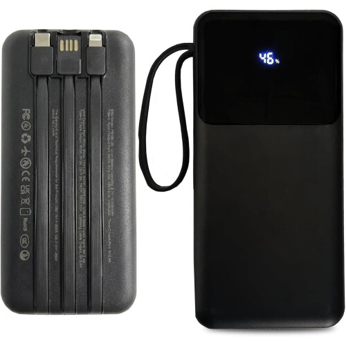 20000mAh Power Bank Fast Charge Built-in 3 Cables 1