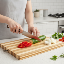 Bamboo Chopping Board with Hanging Hook 30x20cm