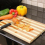 Bamboo Chopping Board with Hanging Hook 30x20cm 3