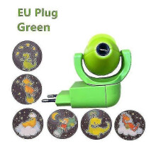 (green) Led Projector Animal Projector 6 Imas Sensor Eu Plug Lamp For Kids Bed Rat