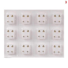 (3) 24pcs Medical Earrings Piercing Tool Ear Stud Surgical Steel Earrings Women