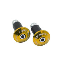 (gold) Universal Bar Ends Bar Ends Motorcycle Motorbike Handlebar End Weights Black