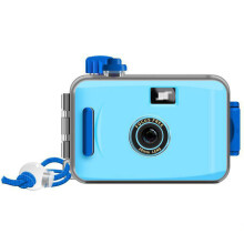 (Blue) 35mm Retro Film Camera Manual Kids Point-and-Shoot Camera 3 Meters Waterproof