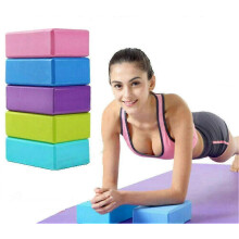 (Purple) 2pcs Yoga Block Brick Foaming Home Exercise Practice Fitness Gym Sport Tool