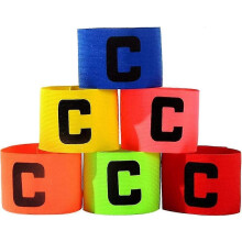(6 Colours) Lot de 6 brassards ??lastiques ajustables pour capitaine de football/basketball, pour adultes et jeunes.