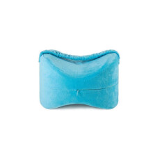 (blue) Memory Foam Knee Leg Pillow Orthopedic Firm Back Hip Support Pain Relief Cushion