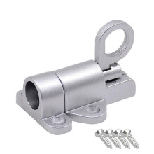 (Argent) Loquet de porte ?? ressort pour trappe de grenier/plafond/verrouillage en alliage d'aluminium