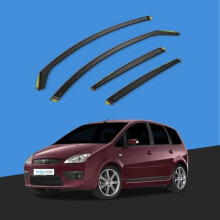 Ford Focus CMax MK1 20032010 5 Door Hatchback Wind Deflectors 4pc Tinted