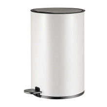 (blanc) Poubelle de cuisine en acier inoxydable, grande capacit?? et robuste
