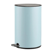(Bleu) Poubelle de cuisine en acier inoxydable, grande capacit?? et robuste