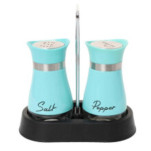 (Costume bleu) Pot ?? sel et poivre en acier inoxydable au design moderne et ??l??gant, style rustique, id??al pour une cuisine de ferme.