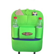 (Vert gazon) Sac de rangement multifonctionnel ?? suspendre au dossier du si??ge de voiture, dimensions?: 40?x?56?cm