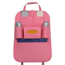 (Rose) Sac de rangement multifonctionnel ?? suspendre au dossier du si??ge de voiture, dimensions?: 40?x?56?cm