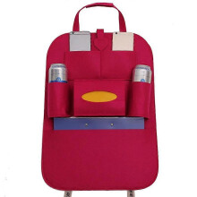 (Rose rouge) Sac de rangement multifonctionnel ?? suspendre au dossier du si??ge de voiture, dimensions?: 40?x?56?cm