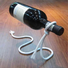 (Corde magique) Support de table flottant pour une bouteille de vin, ?? poser sur une table ?? manger ou une ??tag??re de placard (25-26 pouces).