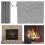 (E) Fireplace Screen Spark Proof Moisture Resistant Curtain 4