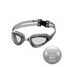 Graue Schwimmbrille, Antibeschlag, UV-Schutz