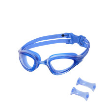Blaue Schwimmbrille, Antibeschlag, UV-Schutz