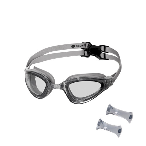 Graue Schwimmbrille, Antibeschlag, UV-Schutz 1