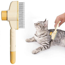 (orange) Brosse autonettoyante pour chats d'int??rieur
