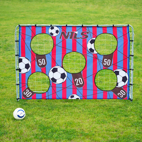 Porta da calcio 2 in 1 con rete e pannello bersaglio 2