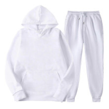 (3XL, Blanc) Ensemble de surv??tement ?? capuche et cordon de serrage 2026 pour la course, la marche et la salle de sport.